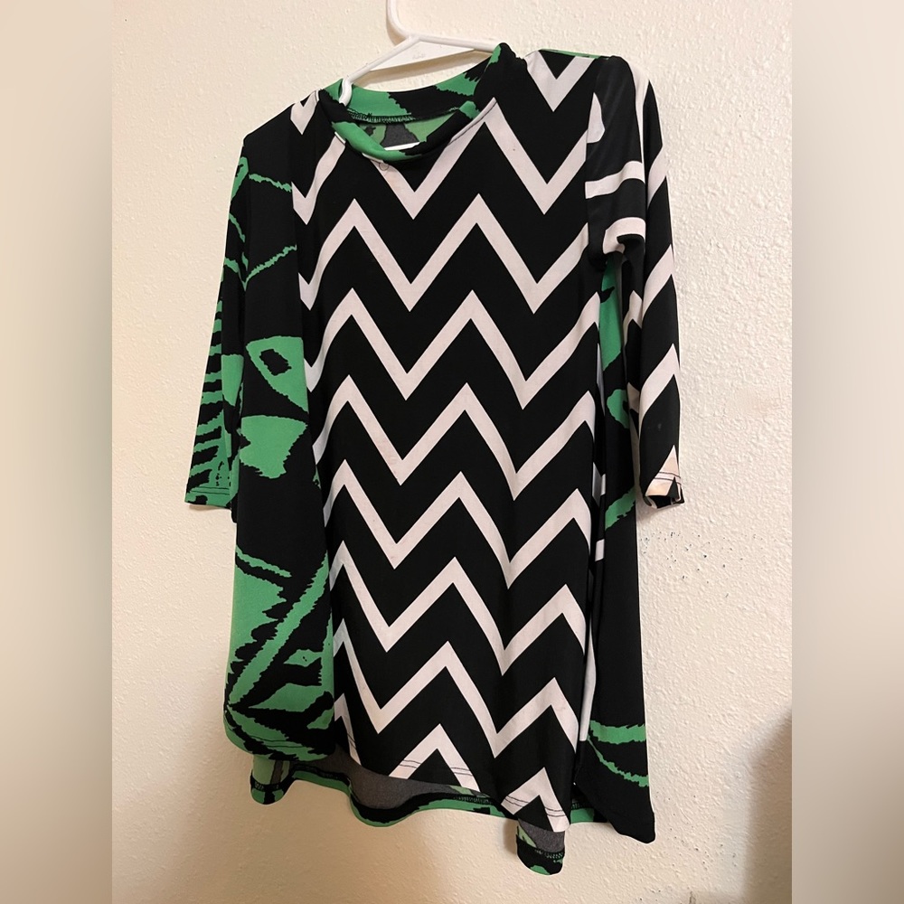 Girls dress hi low fun print
